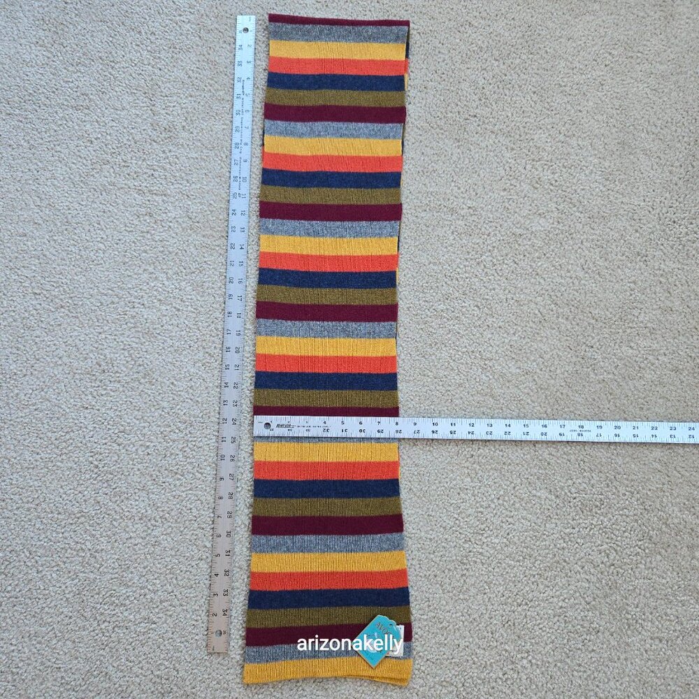 NWT Avoca Cashmere Wool Stripe Knit Scarf - Picture 8 of 10